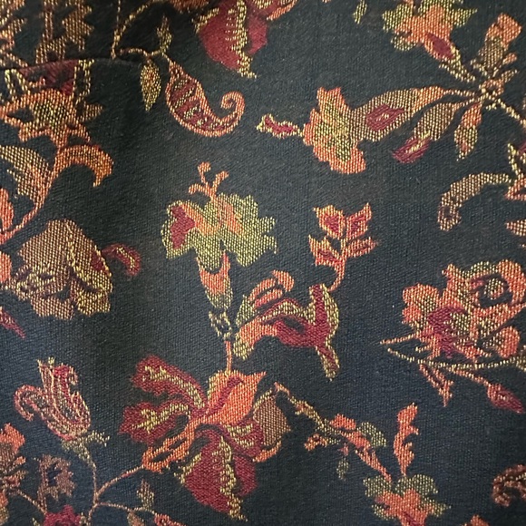 J. Jill Wool Floral Print Ruffle Collar Blazer, Size L - Picture 3 of 9